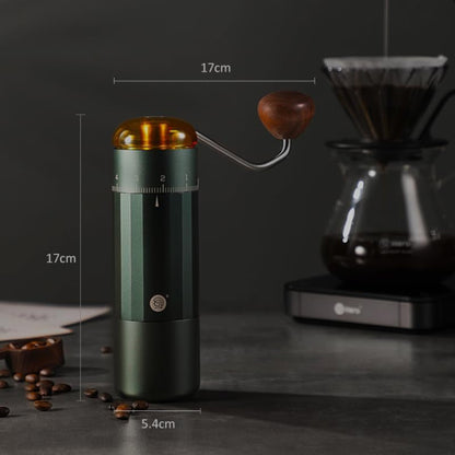 Manual Coffee Grinder, Z5 Hand Coffee Grinder with 25G Capacity External Adjustable Knob, Manual and Electric Dual Mode Grinder, Espresso, Mocha, Pour-Over, French Press Green