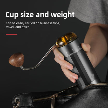 Manual Coffee Grinder, Z5 Hand Coffee Grinder with 25G Capacity External Adjustable Knob, Manual and Electric Dual Mode Grinder, Espresso, Mocha, Pour-Over, French Press Green