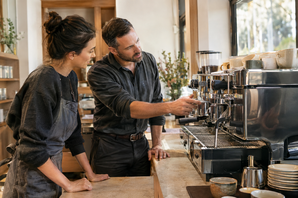 Equipment specialist and café owner