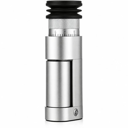 Electric Espresso Grinder - One-Touch Coffee Bean Grinder with Magnetic Dosing Cup and Air-Blowing, Stepless Adjustment Burr Coffee Grinder, Compact & Quiet for Home Office Use